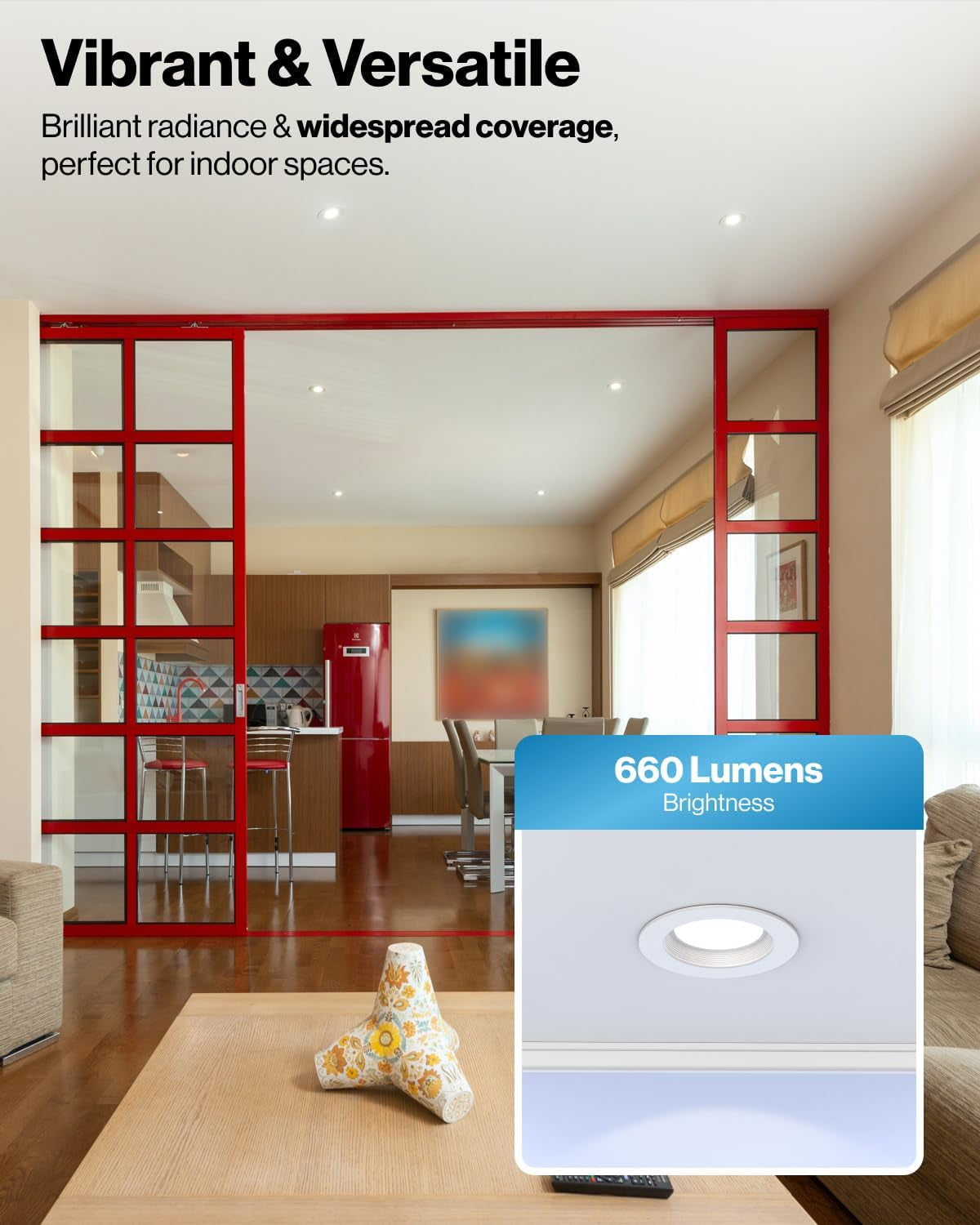 Sunco 4 Inch LED Recessed Lights, Retrofit Can Light for Ceiling, Baffle Trim, 660 LM, 11W (60W Equivalent), 4000K Cool White, Dimmable, Damp Rated ETL 4 Pack